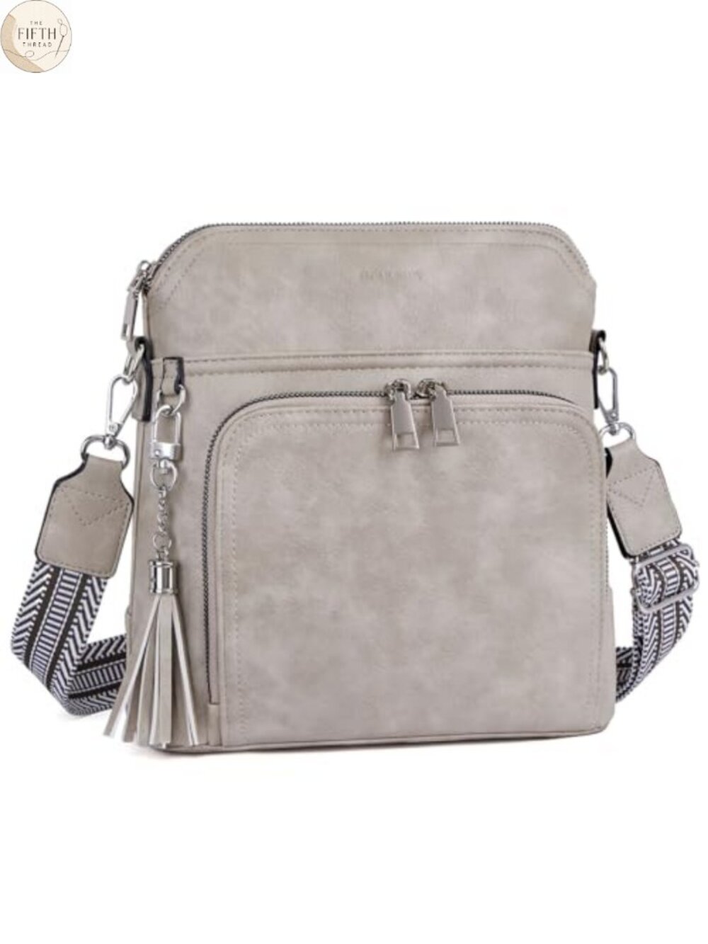 Vegan Leather Crossbody Purse Medium Wallet Bag RFID Tassel Travel